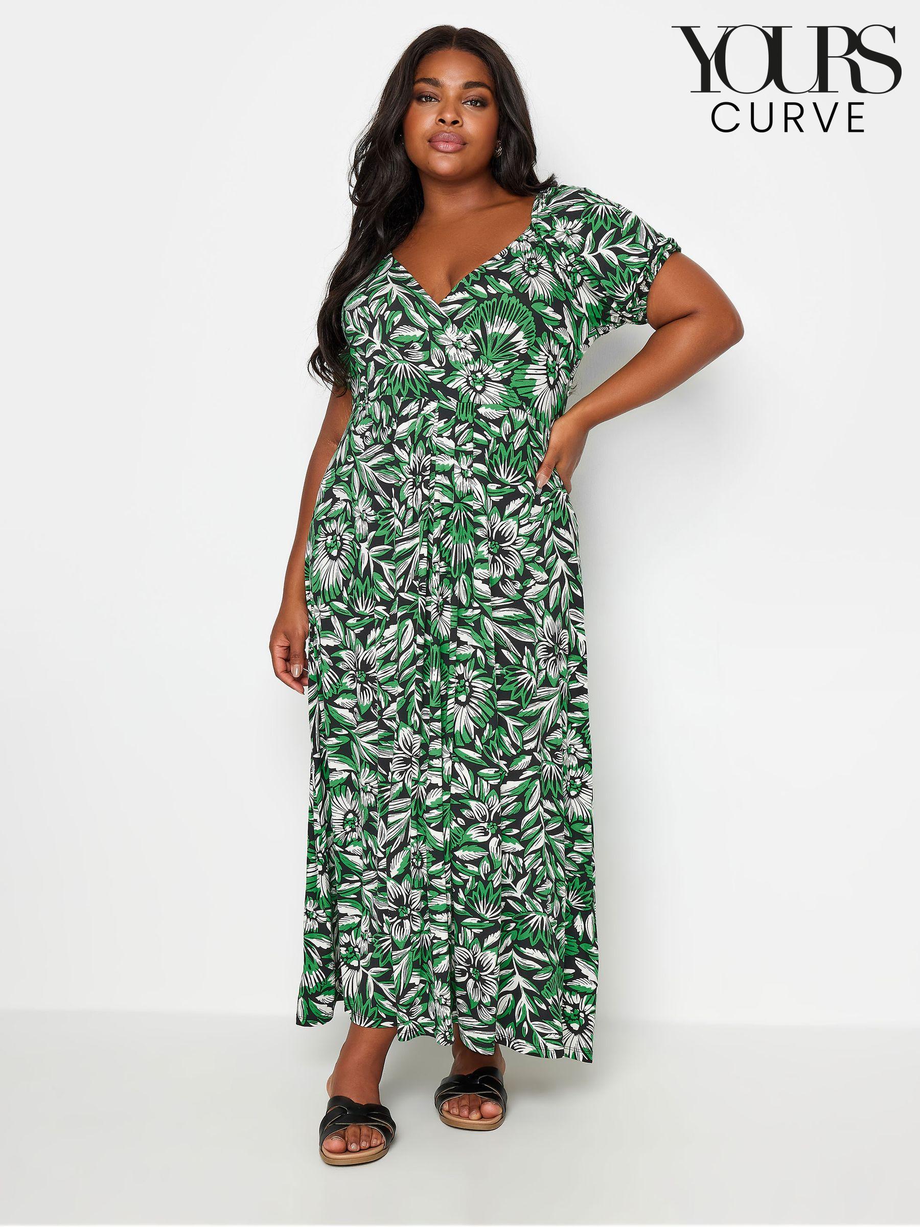 Green wrap maxi dress online