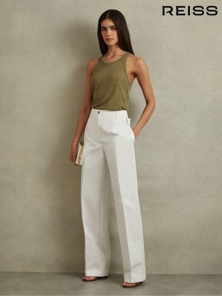 Reiss Harper Cotton Wide Leg Suit Trousers (B33178) | 220 €