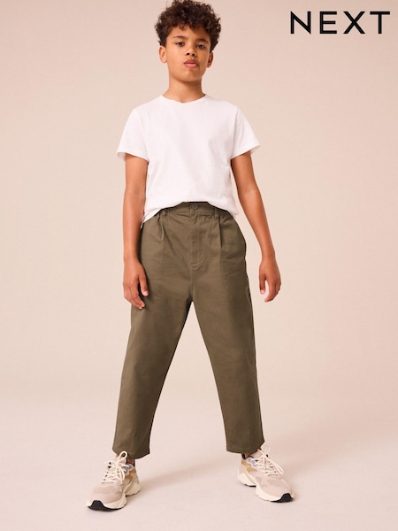 Khaki Green Tapered Smart Trousers (3-16yrs) (B33336) | €18 - €25