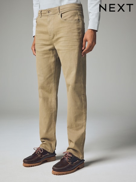 Kevyt Hiekanvärinen - Suora istuvuus - Soft Touch Coloured Stretch Jeans (B33590) | €28
