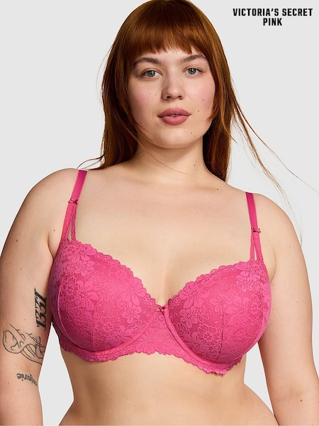 Victoria's Secret PINK Pink Rose Balcony Lace Push Up Bra (B33671) | €40