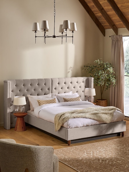 Wool Blend Natural Stone Grayson Upholstered Hotel Ottoman Storage Bed Frame (B33723) | €1,375 - €1,625