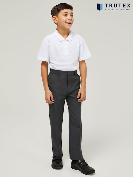 Trutex Junior Boys Regular Fit Grey School Trousers (B33738) | €25