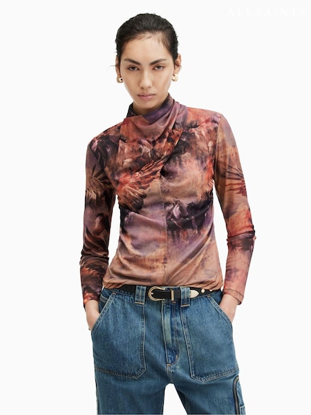 AllSaints Purple Tia Colca Top (B33870) | €37