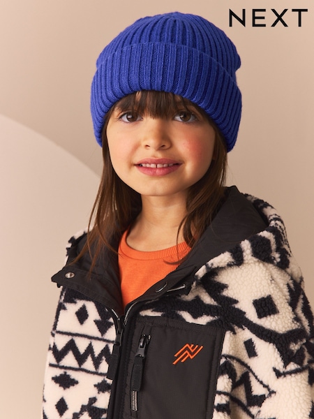 Cobalt Blue Rib Beanie Hat (1-16yrs) (B33921) | €6 - €11