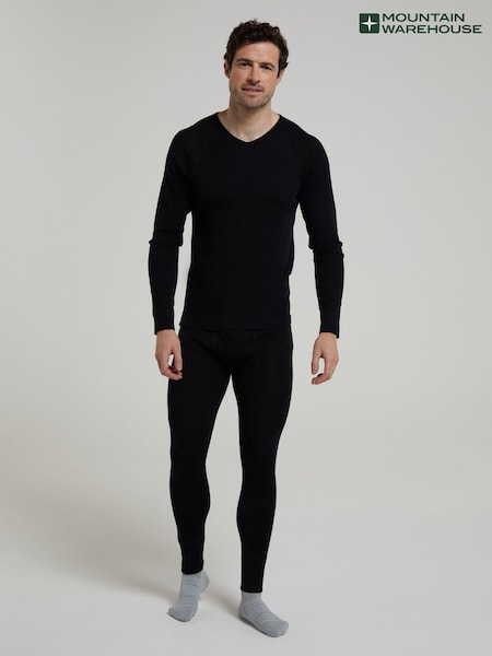Mountain Warehouse Black Mens Merino II Thermal Baselayer Pants (B33986) | €68
