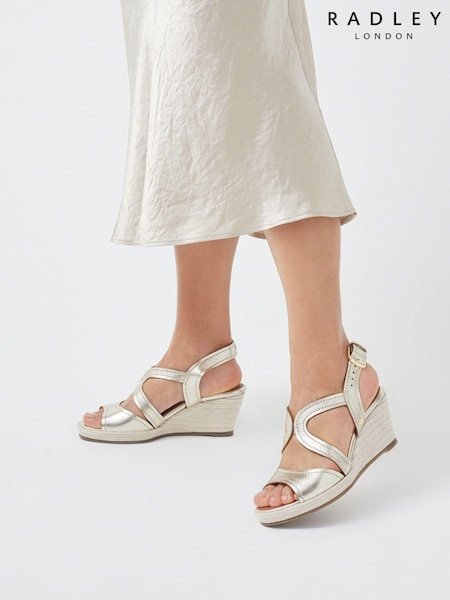 Aur - Radley London Florence Close Wishbone Midi Pantofi cu platformă (B33994) | 539 LEI