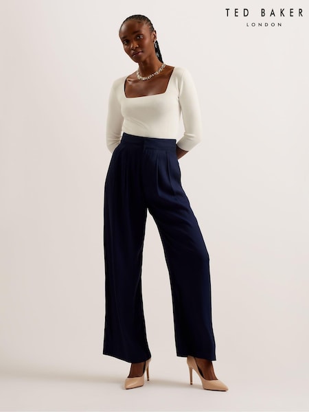 Ted Baker Blue Krissi Wide Leg Trousers (B34069) | €83