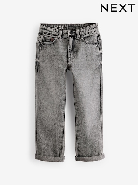 Grey Loose Fit Authentic 100% Cotton Jeans (3-16yrs) (B34071) | 51 QAR - 69 QAR