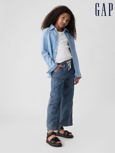 Gap Blue Pull On Wide Leg Jeans (4-13yrs) (B34236) | €19.50