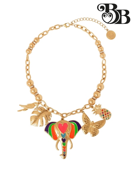 Bibi Bijoux Gold Tone Mosaic Elephant Statement Necklace (B34306) | 38 €