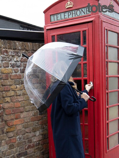 Totes Clear Dome Border Umbrella (B34436) | 164 LEI