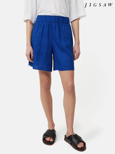 Jigsaw Linen Black Shorts (B34486) | €41.50