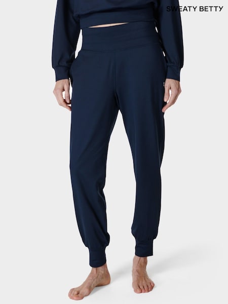 Sweaty Betty Navy Blue Gaia Performance Yoga Joggers (B34550) | €119