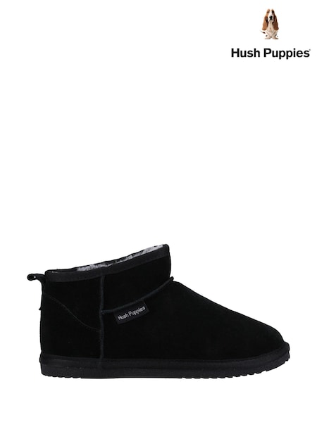 Negru - Papuci de casă de iarnă Hush Puppies Ashanti (B34598) | 178 LEI