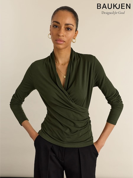 Verde - Top cruzado fijo Baukjen Gylda