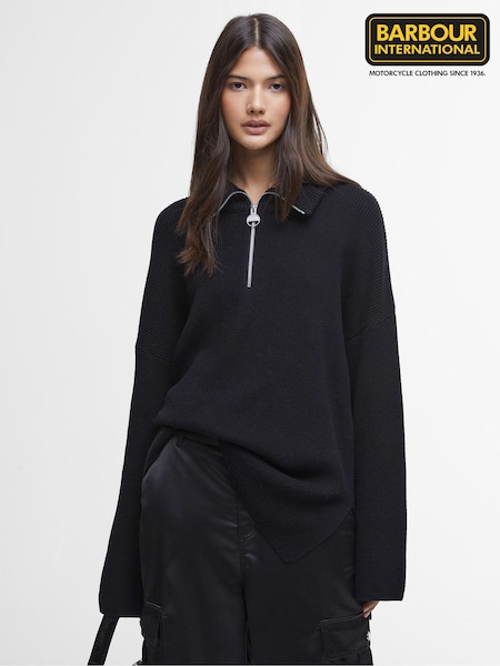 Barbour® International Franchesca Funnel Neck Half Zip Knitted Jumper (B34970) | ₪598