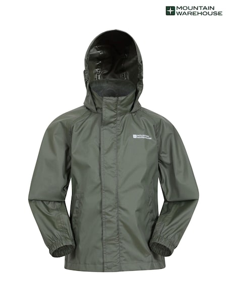 Mountain Warehouse Bottle Green Kids Pakka II Waterproof Jacket (B34990) | R$ 225