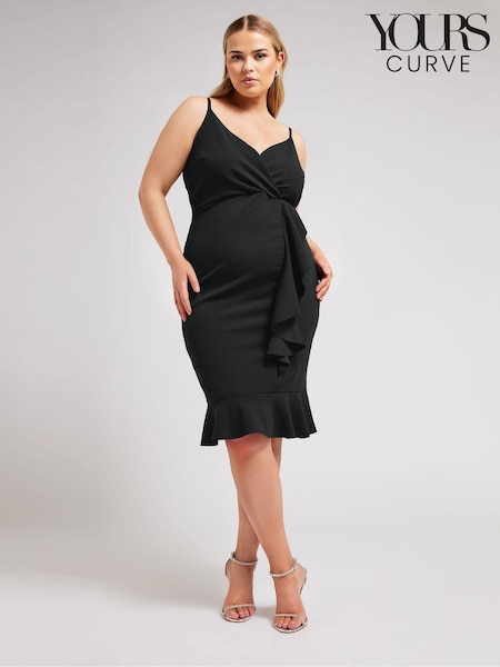 Yours Curve London Ruffle Wrap Dress (B35004) | €62