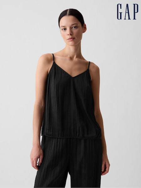 Gap Black Pleated Satin Camisole (B35110) | €13.50