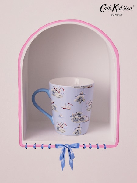 Cath Kidston Set of 4 Blue Stanley Mugs (B35320) | €54