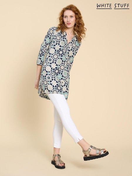 White Stuff Blue Blaire 100% Linen Tunic (B35416) | €47.50