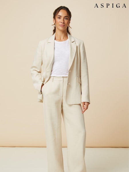 Aspiga Cream Linen Jacket (B35517) | €121