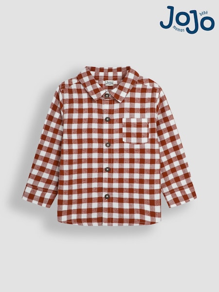 JoJo Maman Bébé Rust Gingham Shirt (B35538) | €37