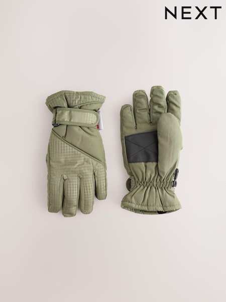 Khaki Green Ski Gloves (3-16yrs) (B35573) | TRY 370 - TRY 481