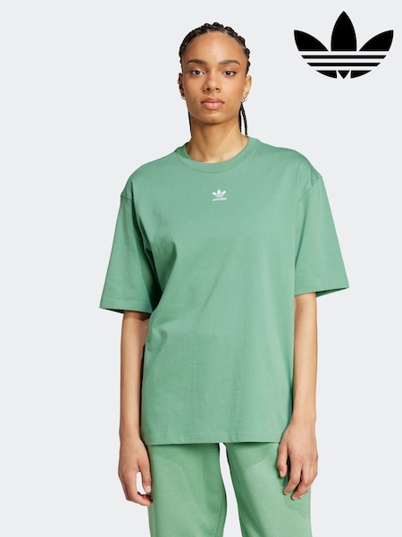adidas Originals Green Boyfirend 100% Cotton Essential T-Shirt (B35590) | AED73