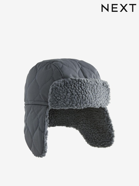 V barvi oglja - Quilted Trapper Hat (3mths-6yrs) (B35662) | € 7 - € 8