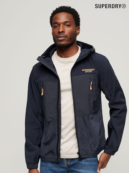 Superdry Blue Hooded Hybrid Trekker Jacket (B35708) | €72