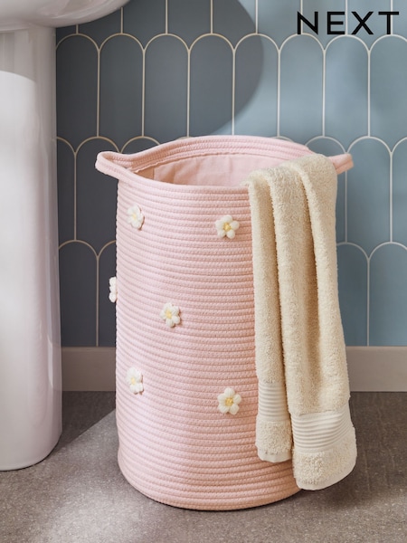 Pink Daisy Laundry Basket Bag (B35711) | €30