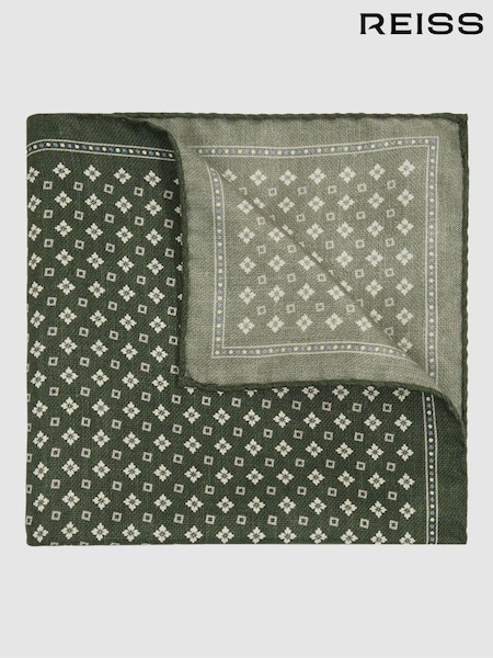 olive - Reiss Pulcino Wende-Einstecktuch aus Seide (B35774) | 58 €