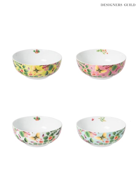 Designers Guild Ikebana Damask Cereal Bowls Set Of 4 (B35974) | ‏221‏₪