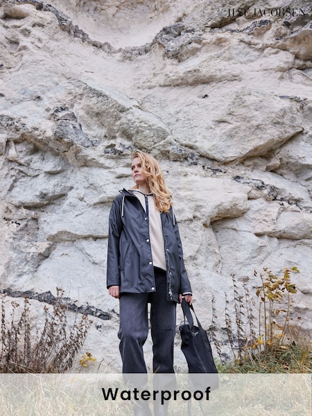 Ilse Jacobsen Straight Fit Lightweight Waterproof Rain Jacket (B35998) | AED641