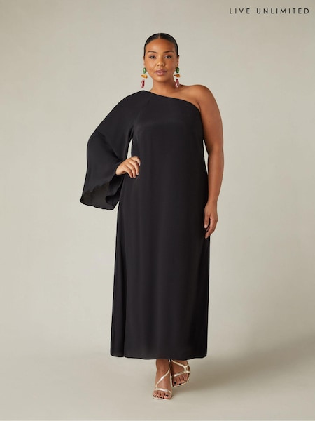 Live Unlimited Curve One Shoulder Maxi Dress (B36025) | €66