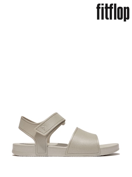 Argint/Argintiu - Sandale ergonomic lucioase pentru copii FitFlop Iqushion (B36027) | 166 LEI