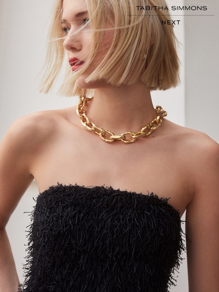 Gold Tone Tabitha Simmons Yasmin Chunky Chain Necklace (B36076) | $94