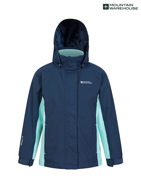 Mountain Warehouse Blue Chrome Lightning 3-in-1 Kids Waterproof Jacket (B36080) | AED326