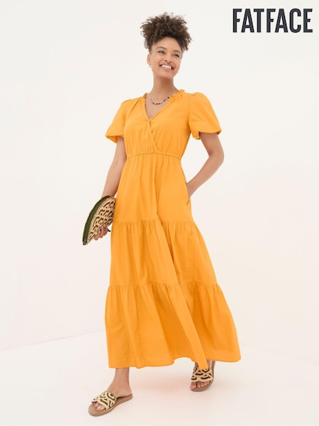 FatFace Aubrey Orange Maxi Dress (B36095) | €34.50