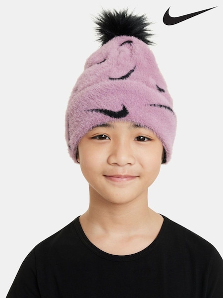 Nike Purple Kids Peak Pom Pom Beanie (B36113) | €14