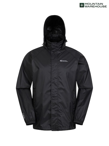 Mountain Warehouse Black Pakka Mens Waterproof Jacket (B36444) | ₪151