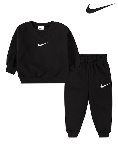 Nike Black Essential Fleece Crew Neck Set (B36761) | €52