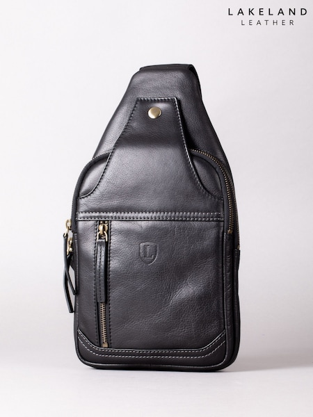 Lakeland Leather Black Keswick Sling Bag (B36959) | ₪498