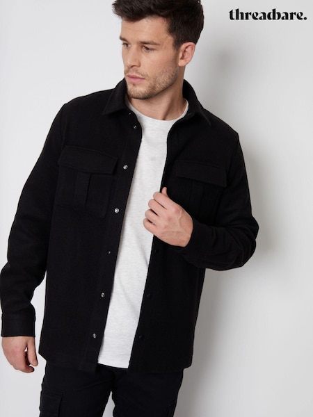 Threadbare Black Brushed Overshirt Shacket (B37023) | €25
