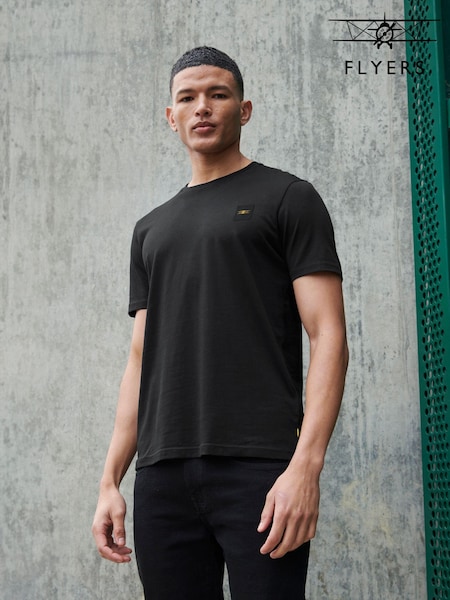 Flyers Mens Classic Fit Textured Collar 100% Cotton T-Shirt (B37034) | €33