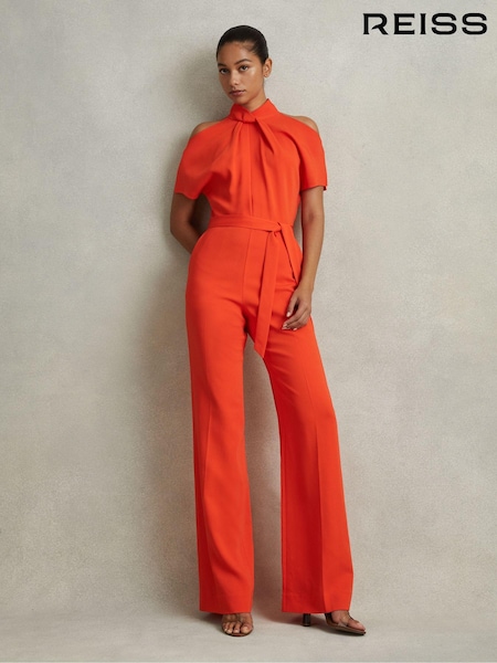 Reiss Orange Amari Split Sleeve Twist Neck Jumpsuit (B37106) | € 387