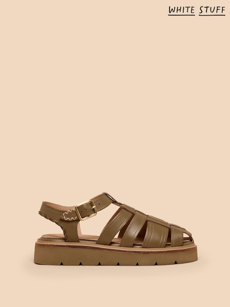 White Stuff Green Chunky Fisherman Sandals (B37117) | €43.50