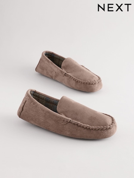 חום אפרפר - Moccasin Slippers (B37222) | ‏90‏₪